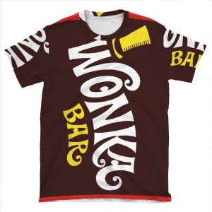 Wonka Chocolate Bar AOP T-shirt Tee