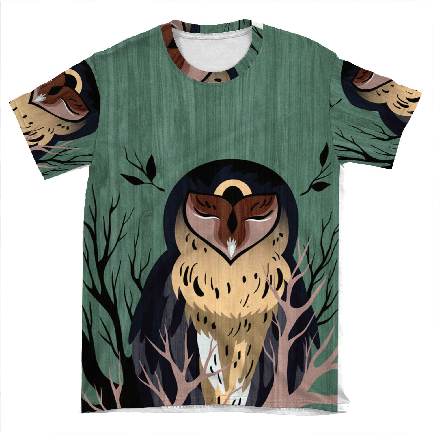 Wooden Owl AOP T-shirt Tee