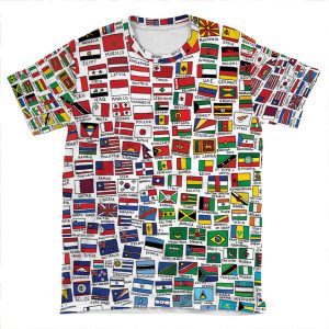 World Flags AOP T-shirt Tee