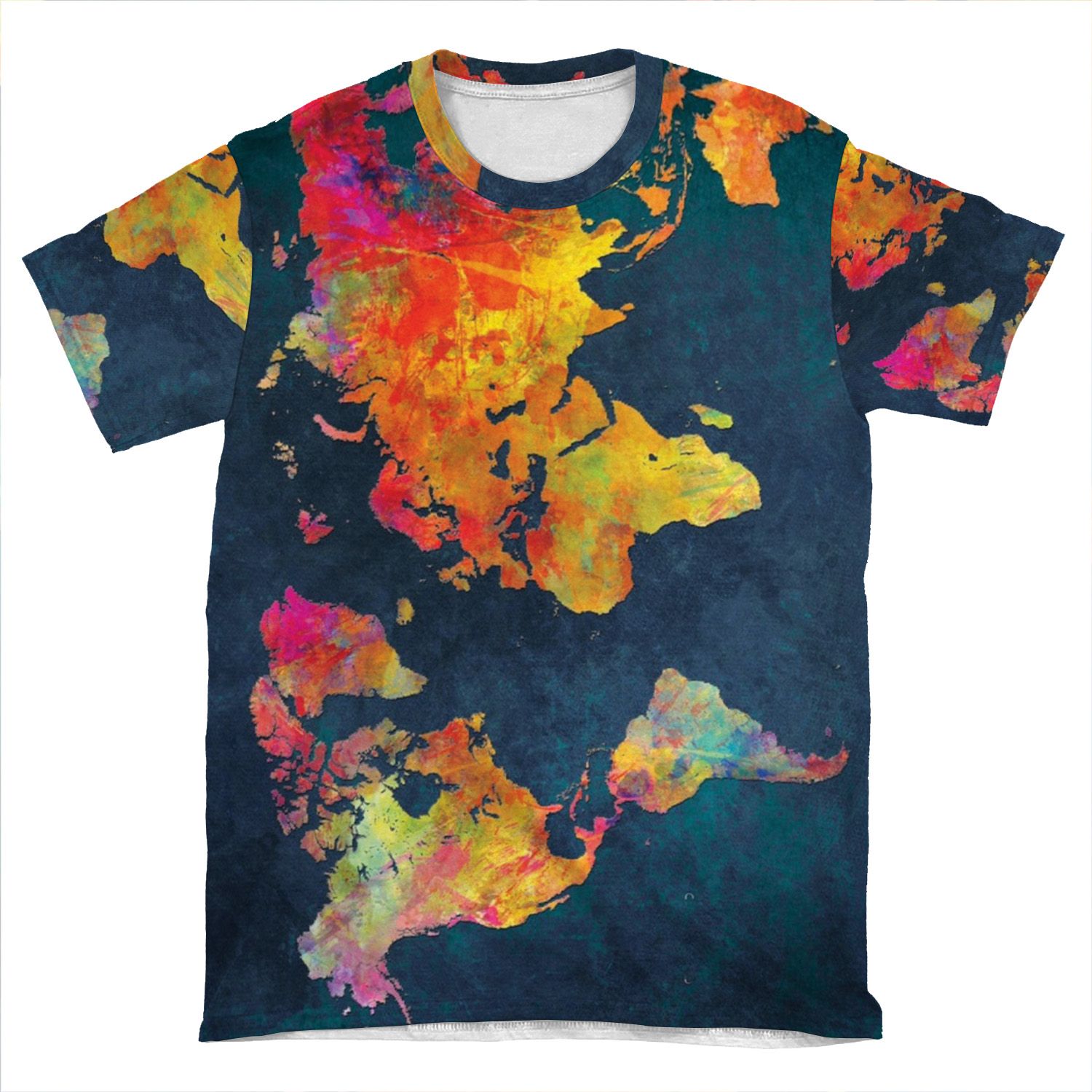 World Map AOP T-shirt Tee