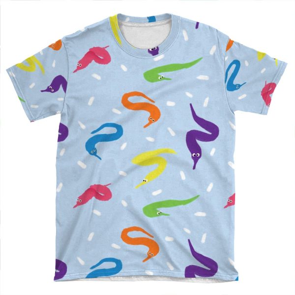 Worm On A String Babey! AOP T-shirt Tee