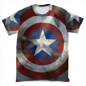 Worn Steve & Bucky Shield AOP T-shirt Tee