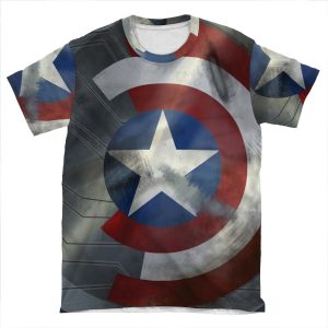 Worn Steve & Bucky Unshielded Half Shield AOP T-shirt Tee