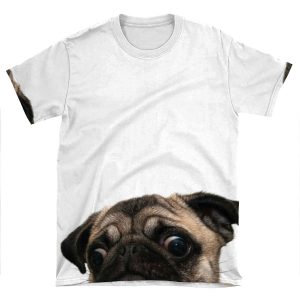 Worried Pug AOP T-shirt Tee