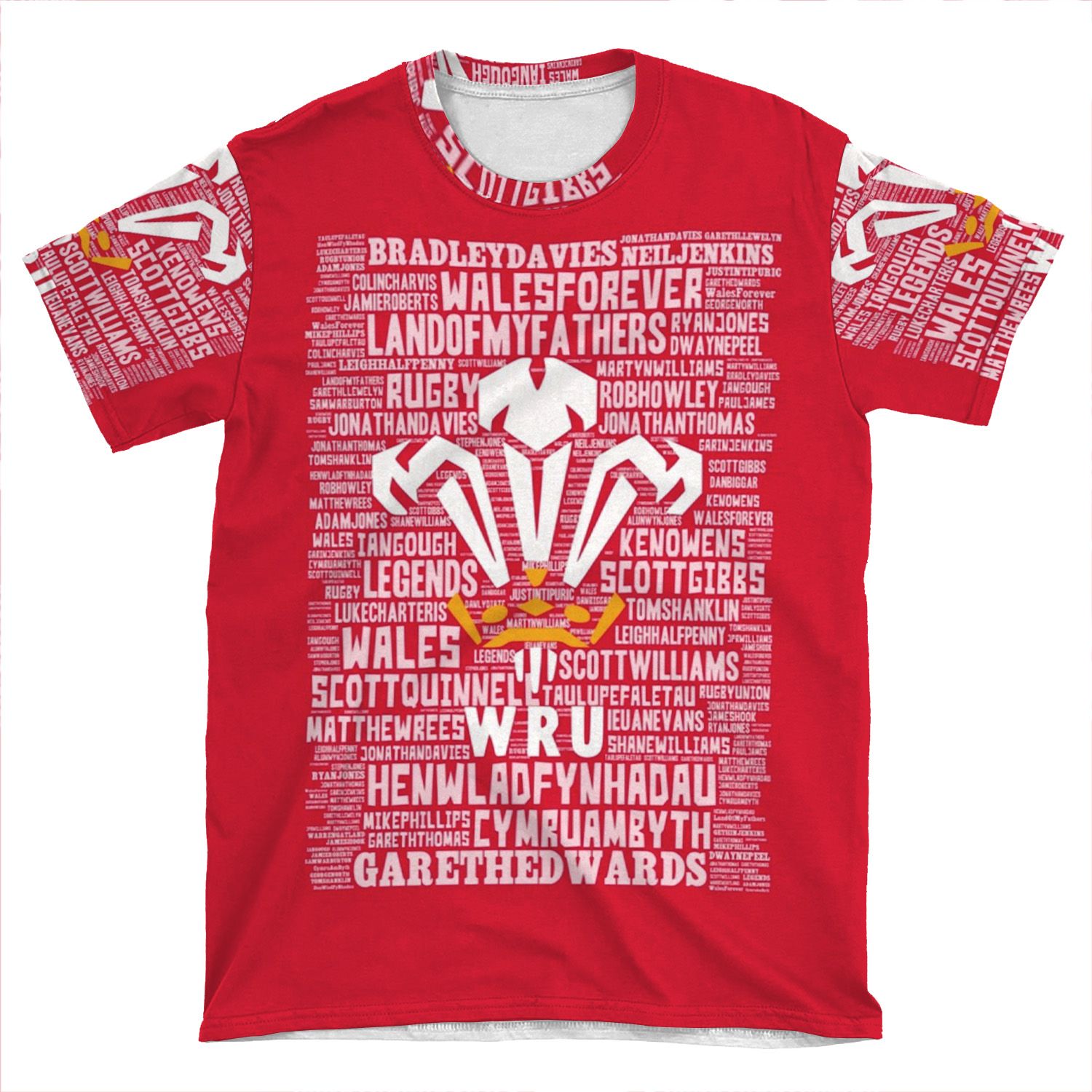 Wru - Wales Rugby AOP T-shirt Tee