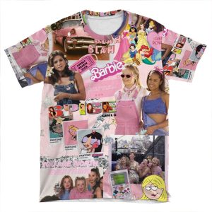 Y2K Barbie Collage AOP T-shirt Tee