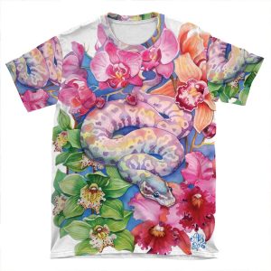 Year Of The Snake - Chinese Zodiac Watercolour AOP T-shirt Tee