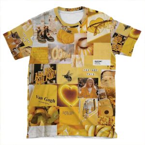Yellow Aesthetic Collage AOP T-shirt Tee