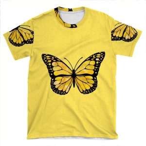 Yellow Butterfly Aesthetic AOP T-shirt Tee