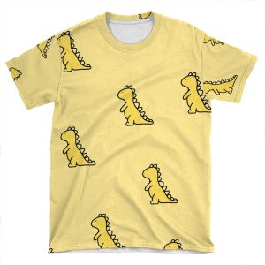 Yellow Dinosaur AOP T-shirt Tee