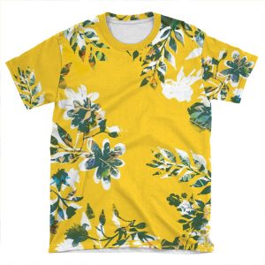 Yellow Flowers AOP T-shirt Tee