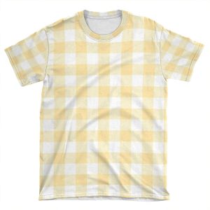 Yellow Gingham 2 AOP T-shirt Tee