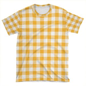 Yellow Gingham AOP T-shirt Tee