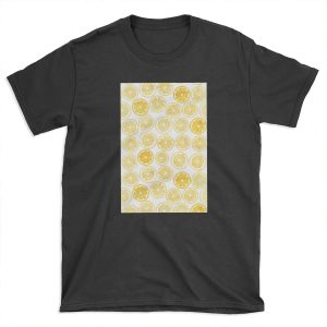 Yellow Watercolor Lemon Slices Pattern T-shirt Tee