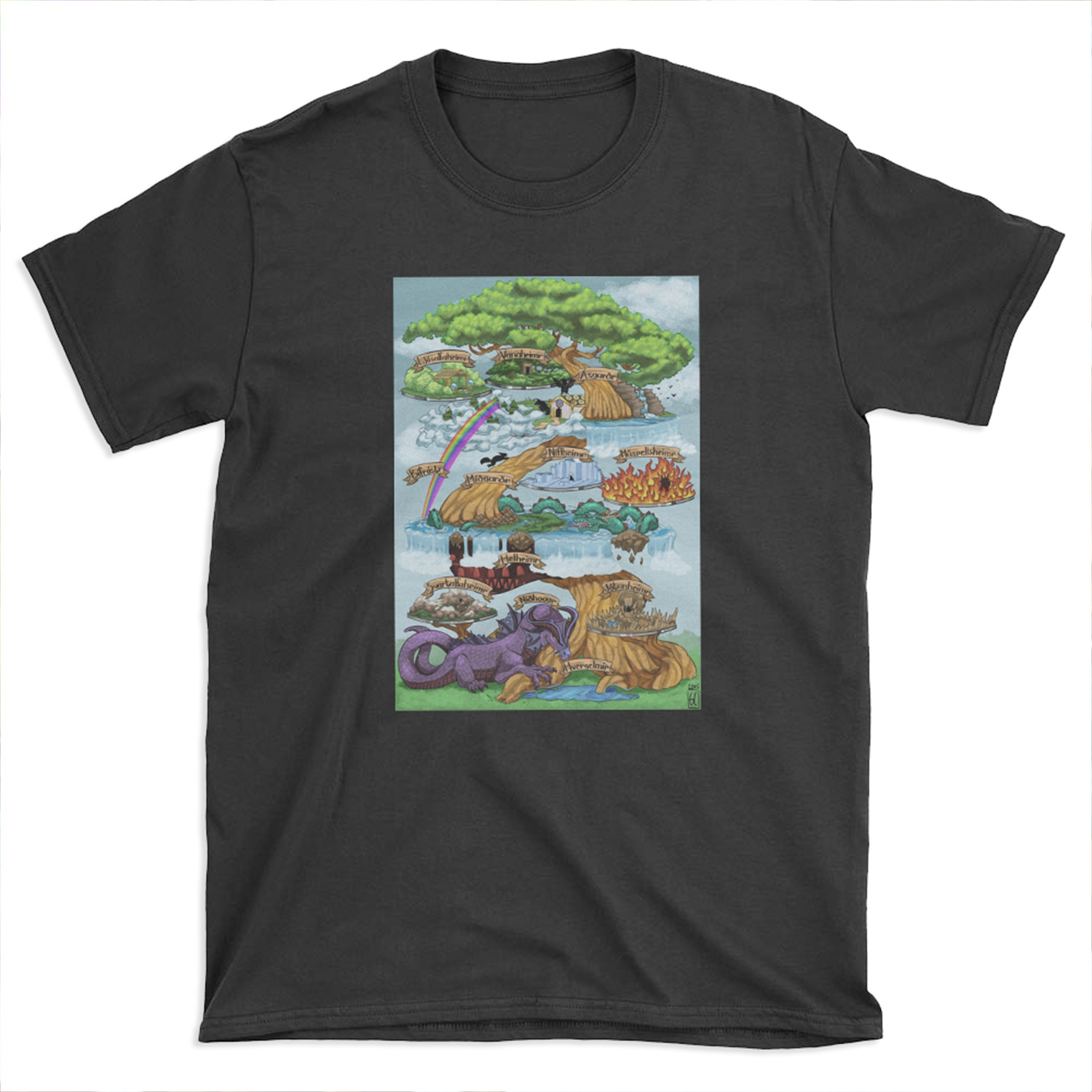 YGGDRASILL - The Nine Worlds T-shirt Tee