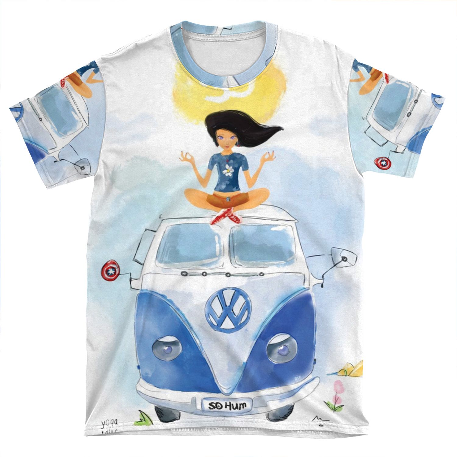 Yoga Travel California AOP T-shirt Tee