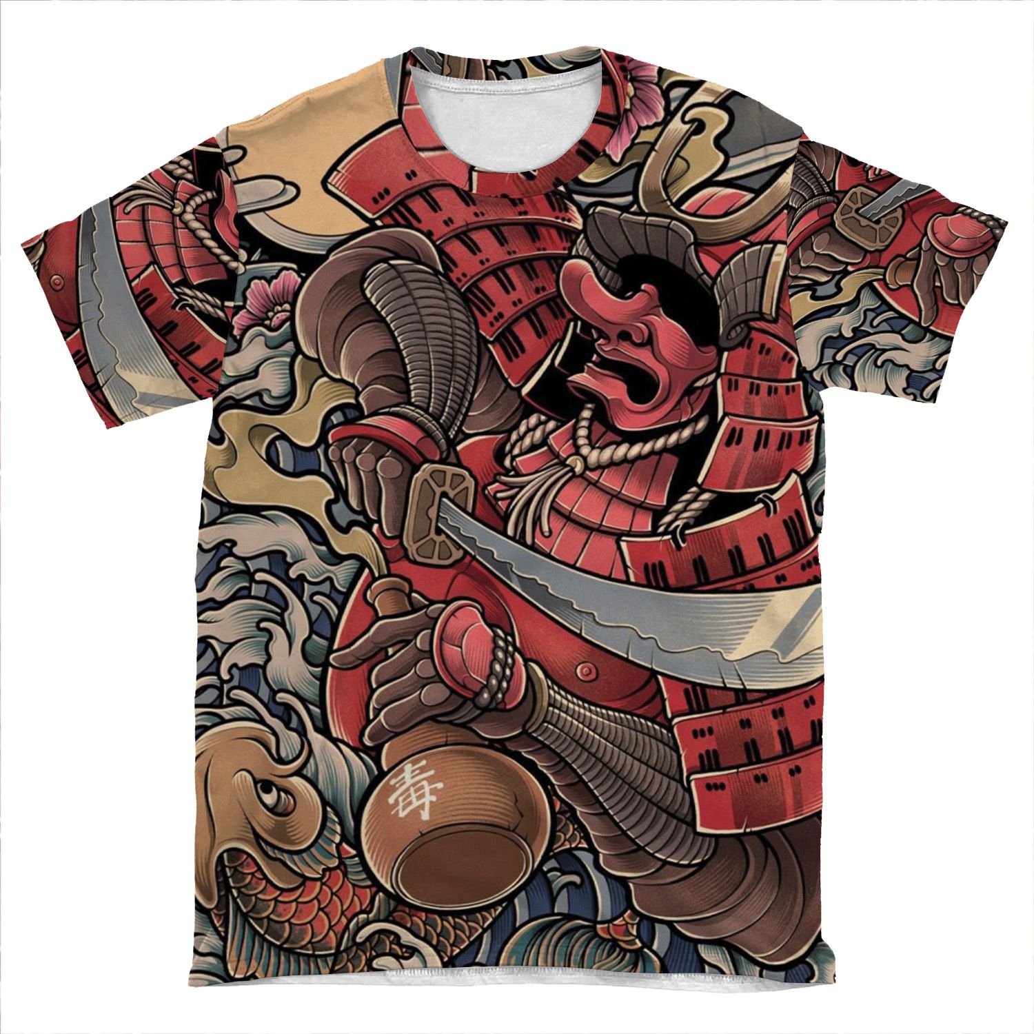 Yopparai - The Drunken Samurai AOP T-shirt Tee