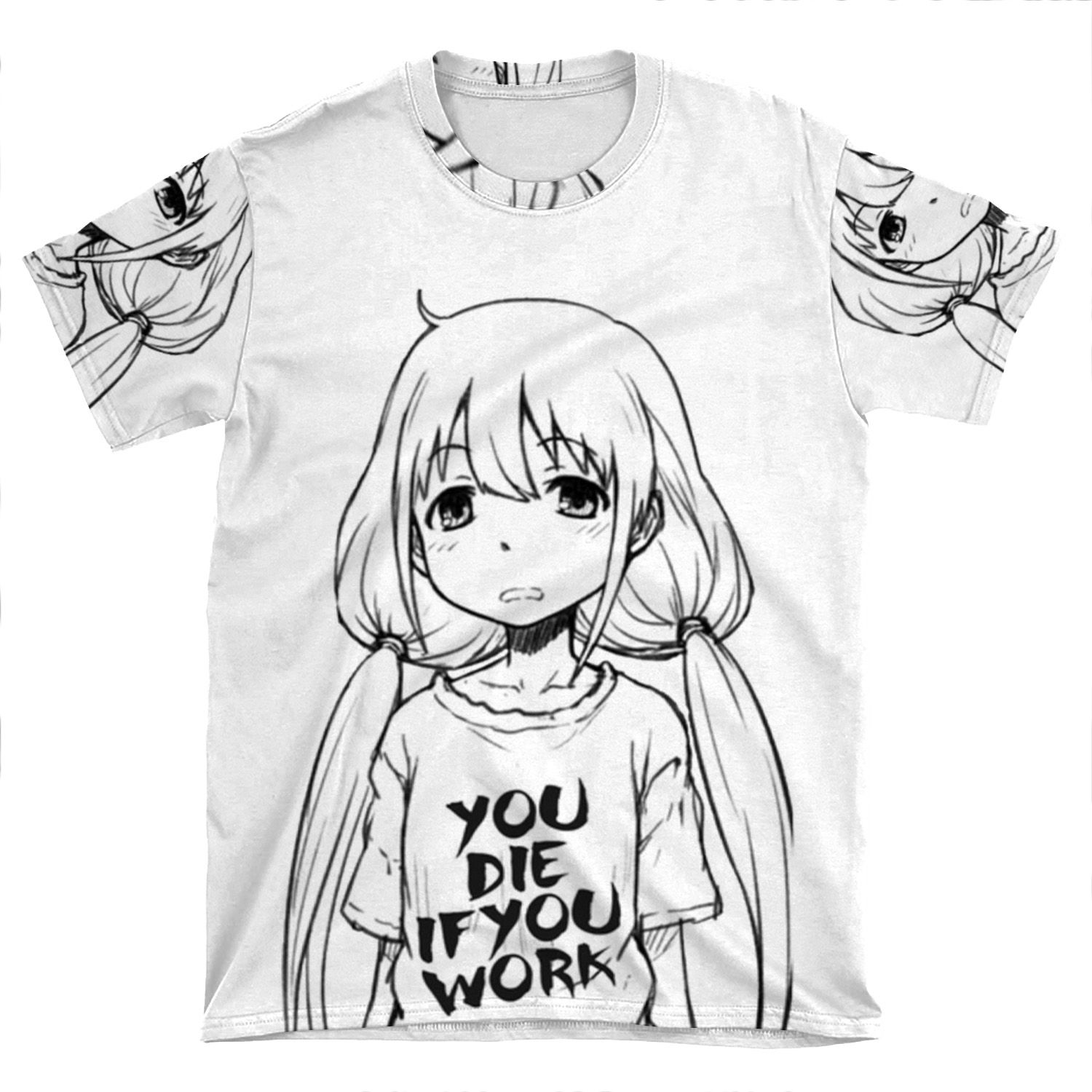 You Die If You Work AOP T-shirt Tee