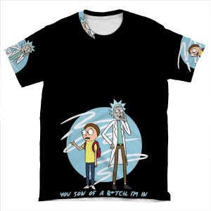 You Son Of A B*Tch, I'M In (Rick & Morty) AOP T-shirt Tee