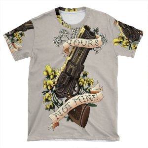 'Yours, Not Mine' Tattoo-Inspired Design AOP T-shirt Tee