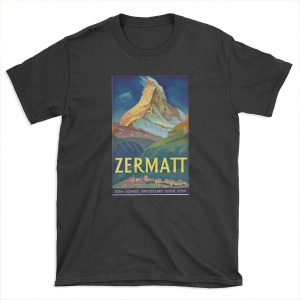 Zermatt - Vintage Swiss Travel T-shirt Tee