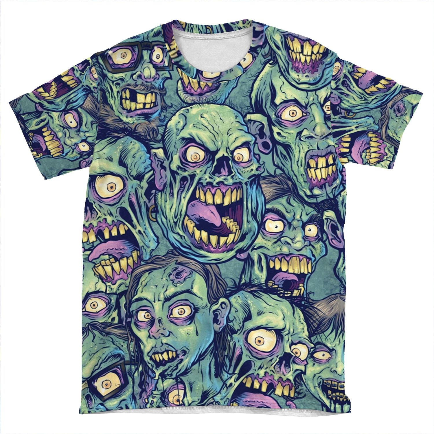 Zombie Repeatable Pattern AOP T-shirt Tee
