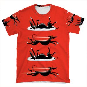 Zoomin Snoozin Iphone (Red) AOP T-shirt Tee