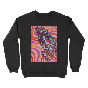 1/2 trippy butterfly poster Unisex Crewneck Sweatshirt