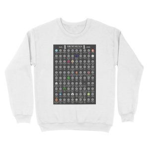 Alternative view of 100 Musicals Unisex Crewneck Sweatshirt
