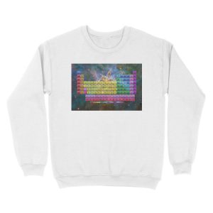 Alternative view of 118 Element Color Periodic Table - Stars and Nebula Unisex Crewneck Sweatshirt