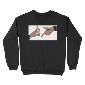 187 hand signs german rap gesture Unisex Crewneck Sweatshirt