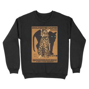 1912 Ludwig Hohlwein Leopard Munich Zoo Unisex Crewneck Sweatshirt