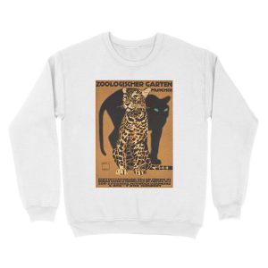 Alternative view of 1912 Ludwig Hohlwein Leopard Munich Zoo Unisex Crewneck Sweatshirt