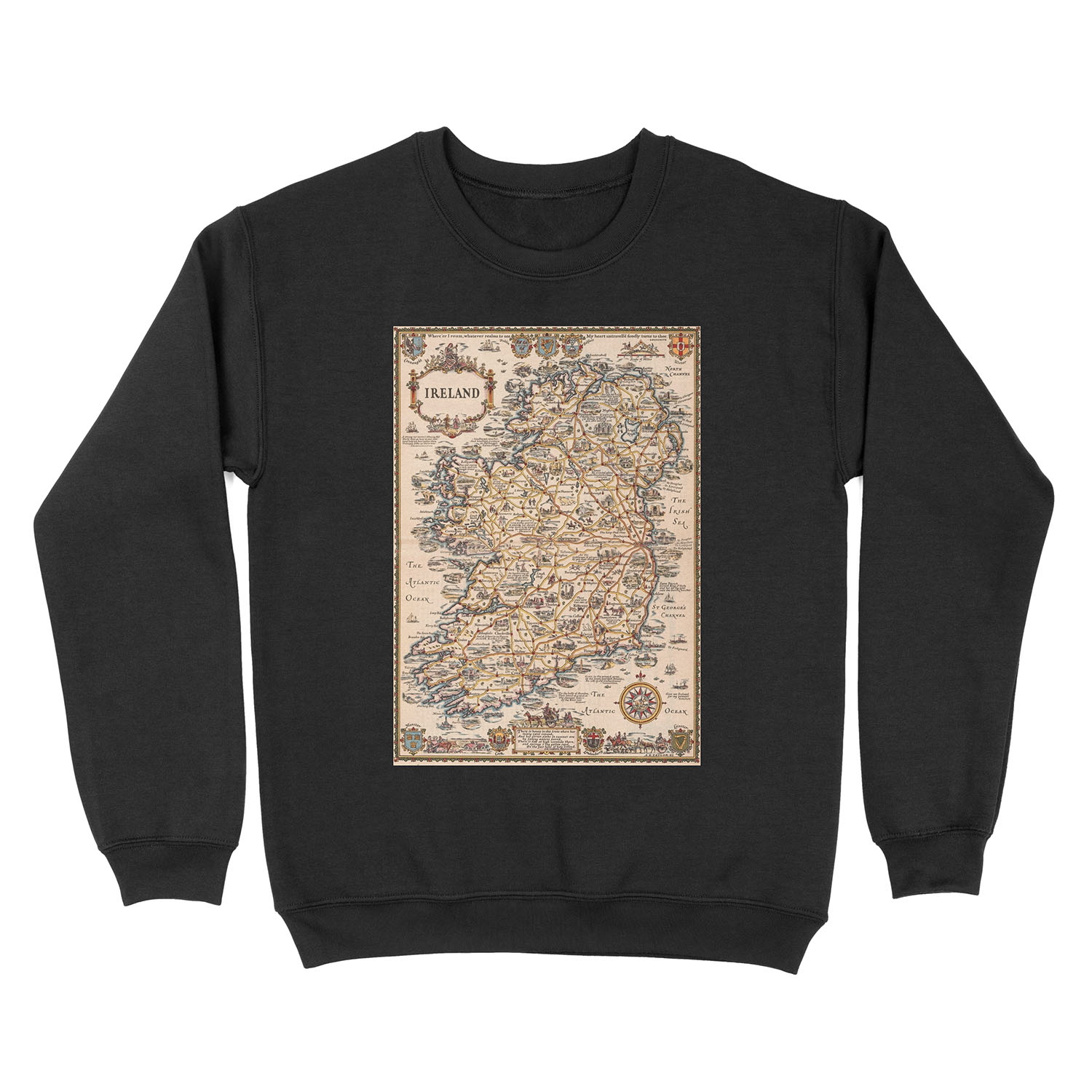 1927 vintage Ireland map Unisex Crewneck Sweatshirt