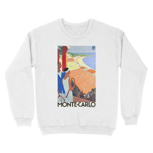 Alternative view of 1930 Monte-Carlo Tennis Monaco PLM Travel Unisex Crewneck Sweatshirt