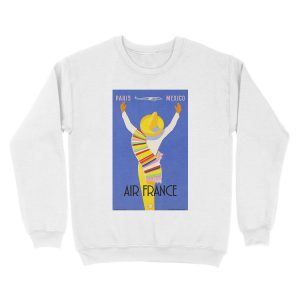 Alternative view of 1954 Air France Paris To Mexico Travel Unisex Crewneck Sweatshirt