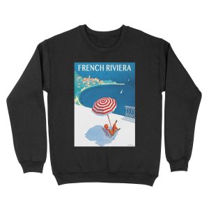 1954 French Riviera Travel Unisex Crewneck Sweatshirt