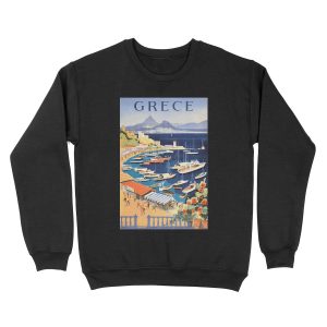 1955 Greece Athens Bay of Castella Travel Unisex Crewneck Sweatshirt