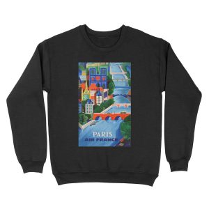 1960 Air France Paris Bridges Travel Unisex Crewneck Sweatshirt