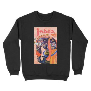 1960 TWA India Elephant Travel Unisex Crewneck Sweatshirt