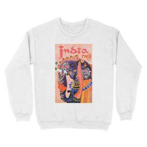 Alternative view of 1960 TWA India Elephant Travel Unisex Crewneck Sweatshirt