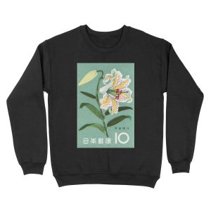 1961 Japan Lily Postage Stamp Unisex Crewneck Sweatshirt