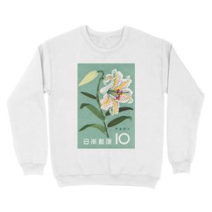 Alternative view of 1961 Japan Lily Postage Stamp Unisex Crewneck Sweatshirt