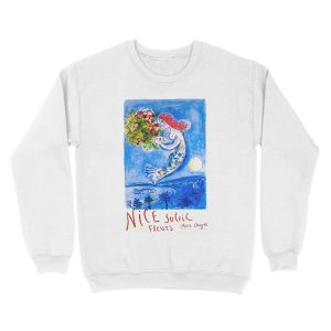 Alternative view of 1962 Marc Chagall Nice Soleil Fleurs France Travel Unisex Crewneck Sweatshirt