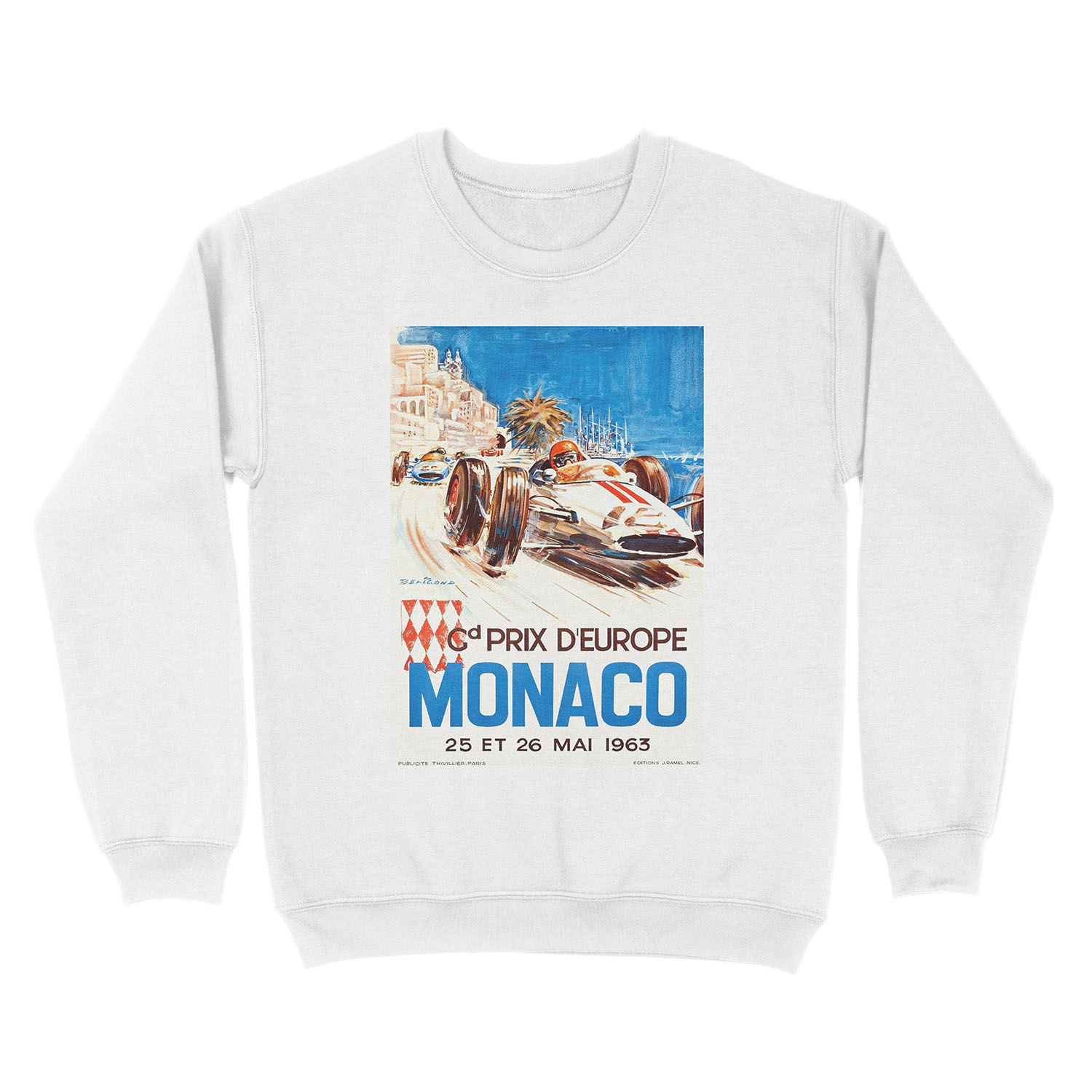 1963 Monaco Grand Prix Racing Unisex Crewneck Sweatshirt - Image 2
