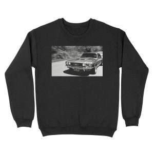 1967 Ford Mustang B/W Unisex Crewneck Sweatshirt