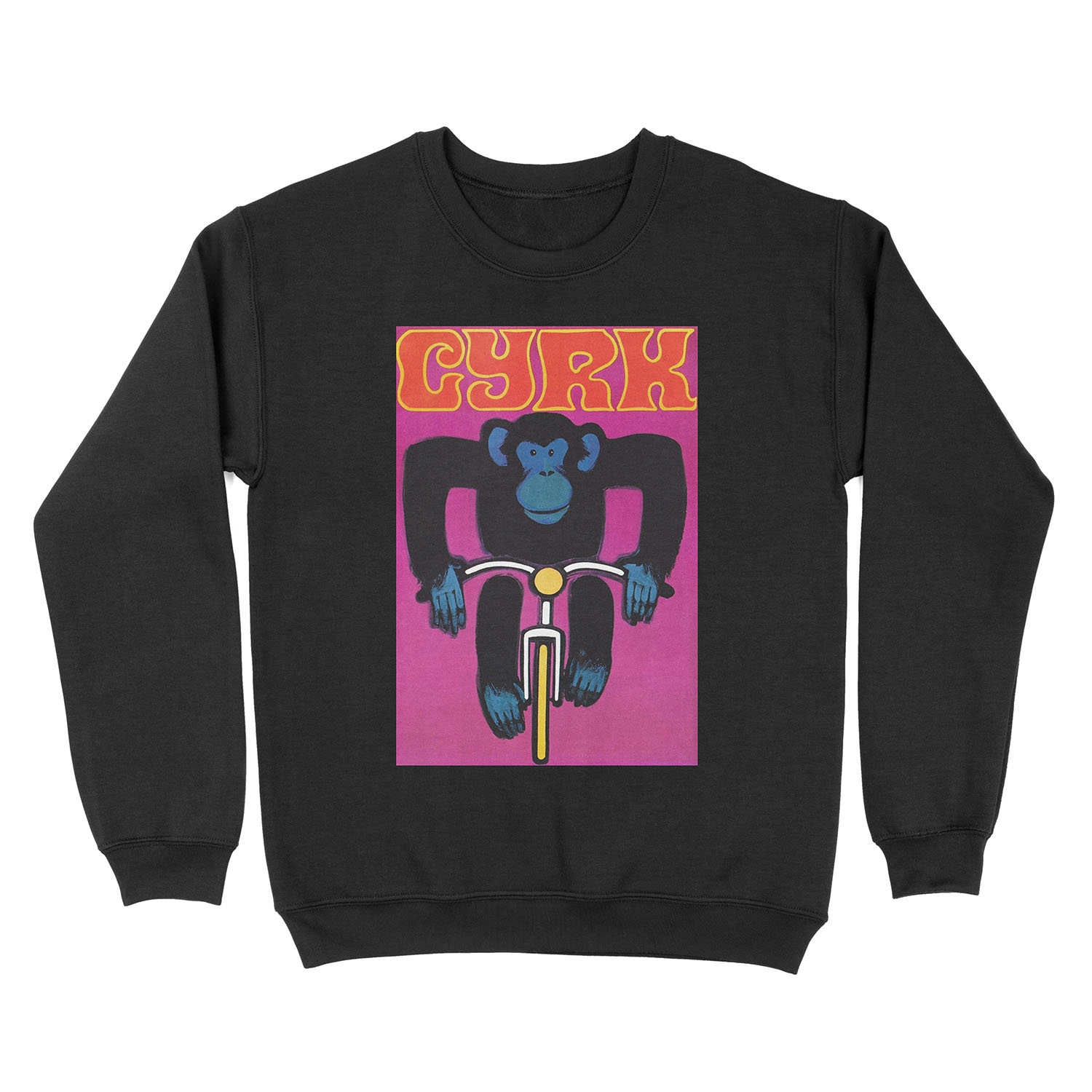 1968 Cyrk Cycling Chimpanzee Polish Circus Unisex Crewneck Sweatshirt