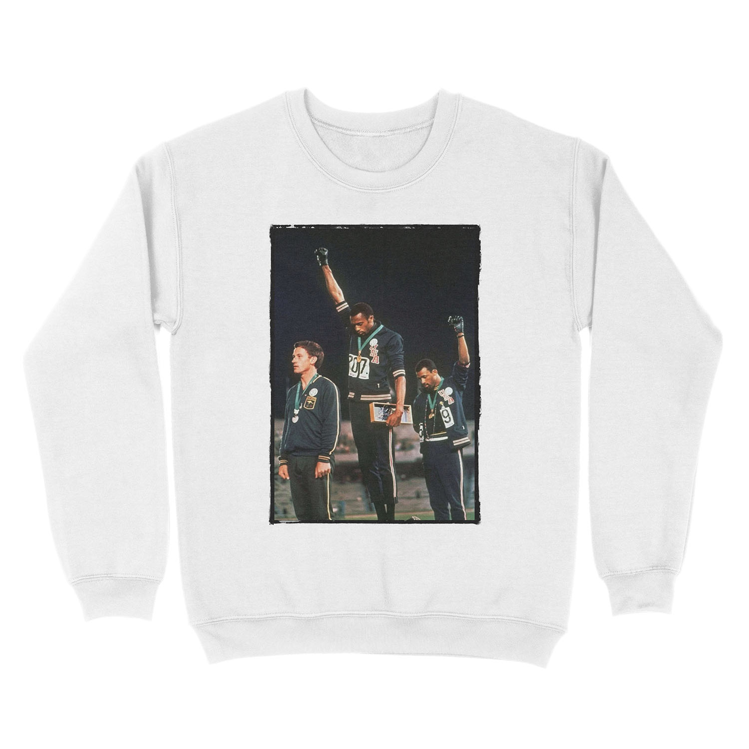 1968 Olympics Salute for Human Rights Unisex Crewneck Sweatshirt - Image 2