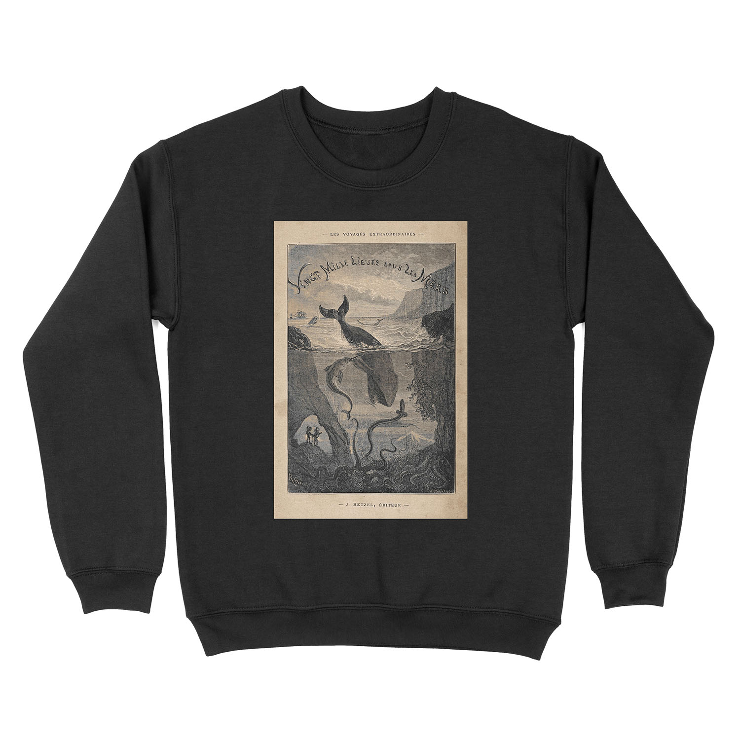 20,000 Leagues Under the Sea, Frontispiece 1871 Unisex Crewneck Sweatshirt