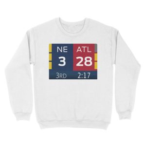 Alternative view of 28-3 Patriots-Falcons Unisex Crewneck Sweatshirt